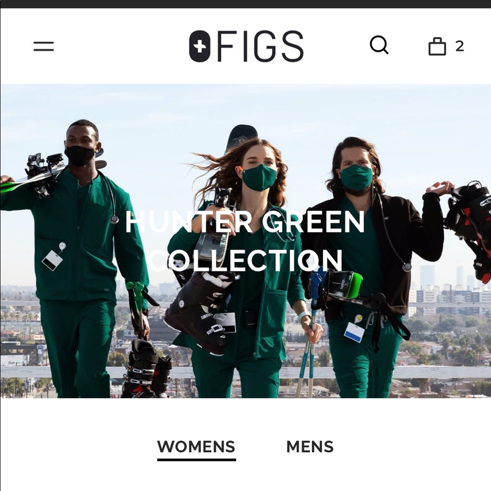 FIGS Hunter Green Limited Edition Scrubs